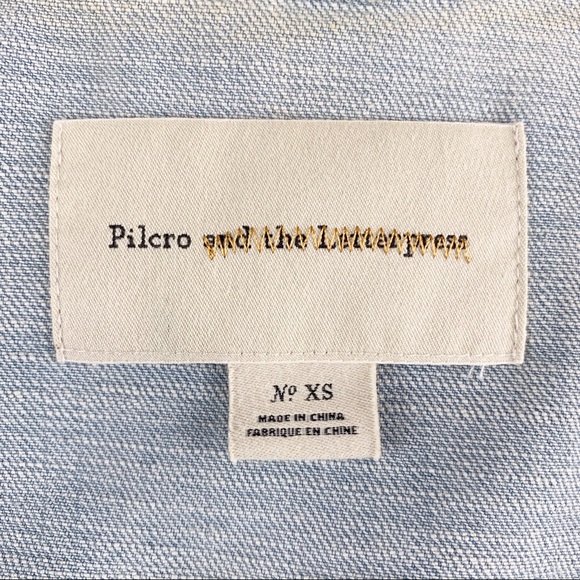 Anthro | Pilcro Distressed Sunwashed Denim Vest - Picture 13 of 15